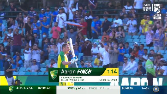 Finch beat the Indians by 114 runs