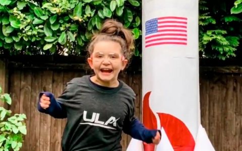 Little prodigy: 7-year-old girl builds and launches rockets in her UK backyard