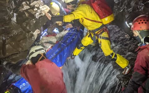 Rescued 2 days after a collapse in one of Britain’s deepest caves